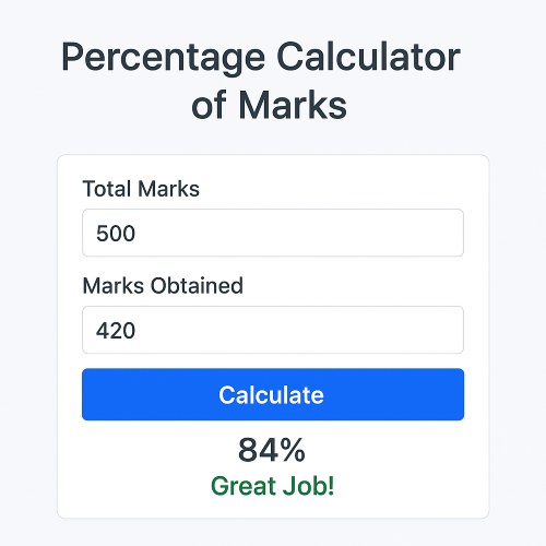 percentage calculator of marks